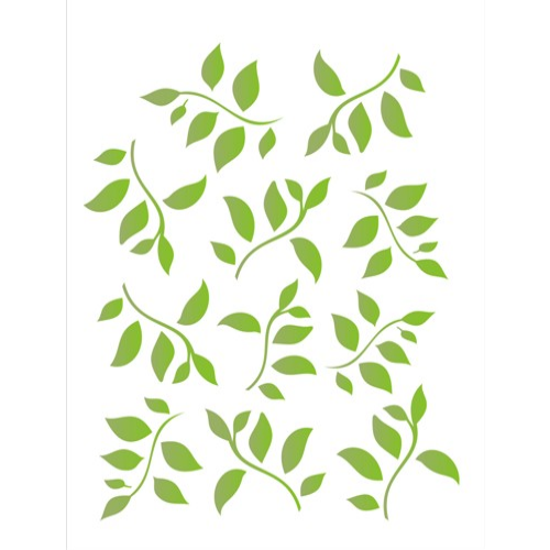 Stencil Opa 32x42 Folhas II