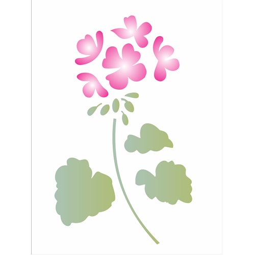 Stencil Opa 15x20 Flor Geranio