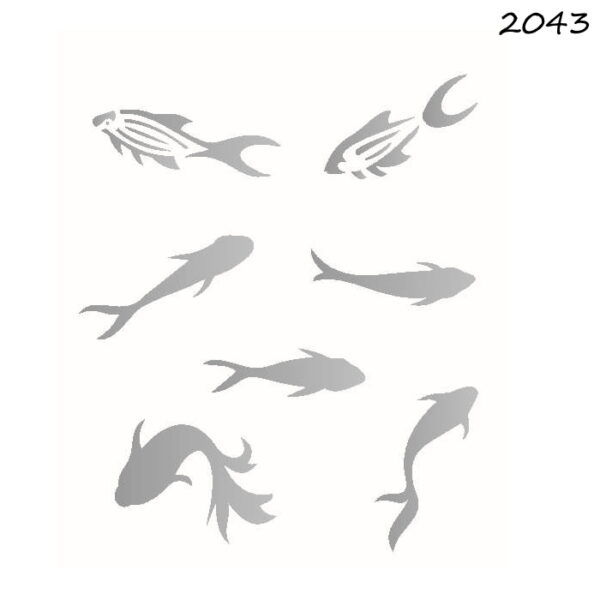 Stencil Opa 15x20 Peixes