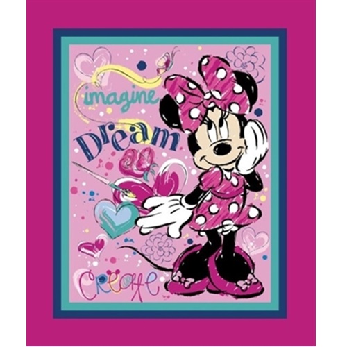 Tecido Disney Minnie Boutique Rosa