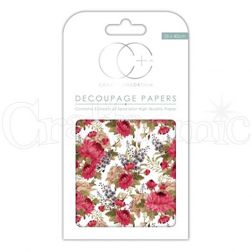 Papel Decoupage Red Peony