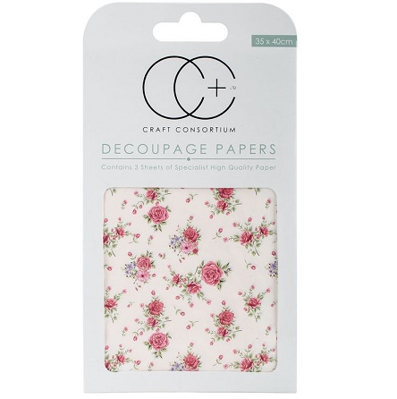 Papel Decoupage Antique Rose