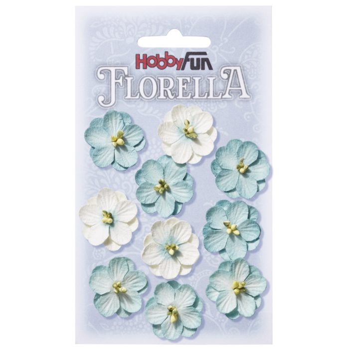 Florella - Flor Papel Verde 2.5Cm. (10 un.)