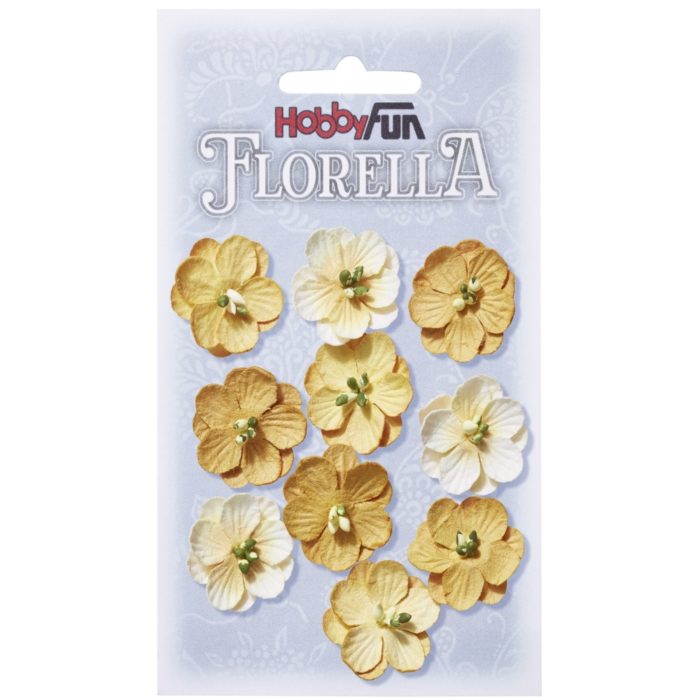 Florella - Flor Papel Amarelo 2.5Cm. (10 un.)