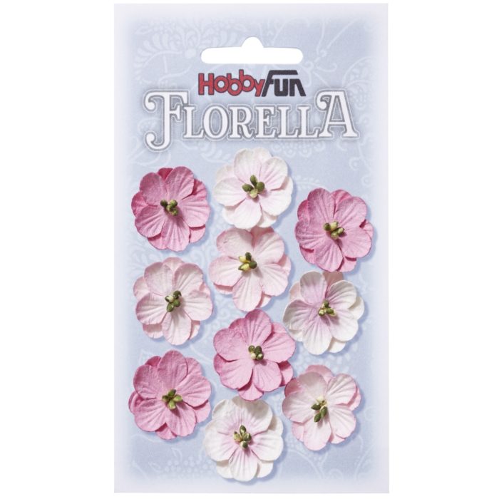 Florella - Flor Papel Rosa 2.5Cm. (10 un.)