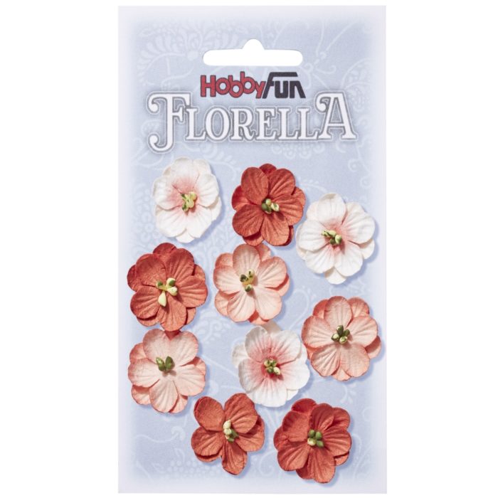 Florella - Flor Papel Pêssego 2.5Cm. (10 un.)