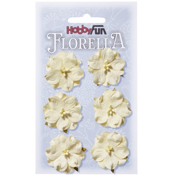 Florella - Flor Papel Creme 3.5Cm. (6 un.)