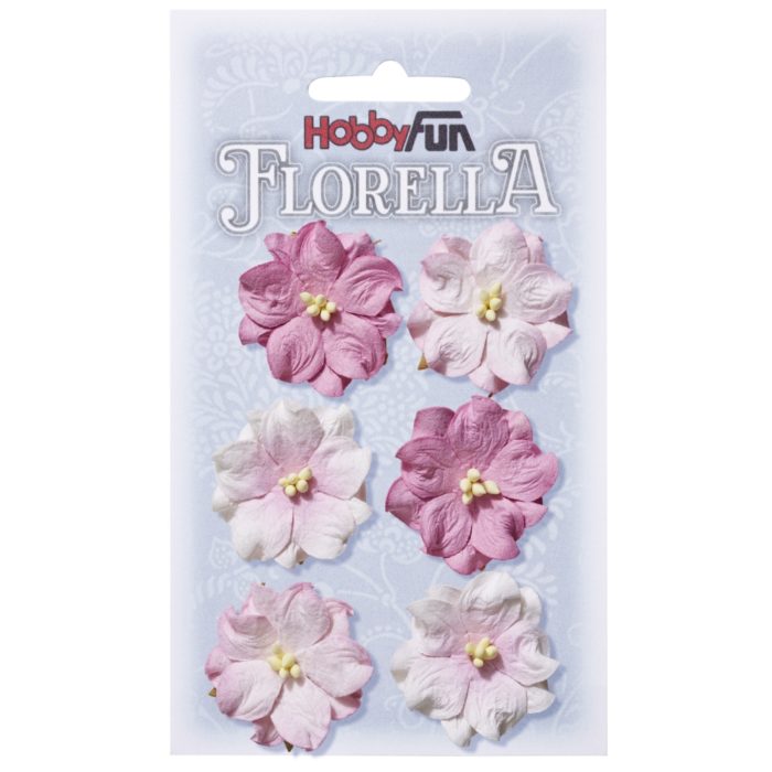 Florella - Flor Papel Rosa 3.5Cm. (6 un.)