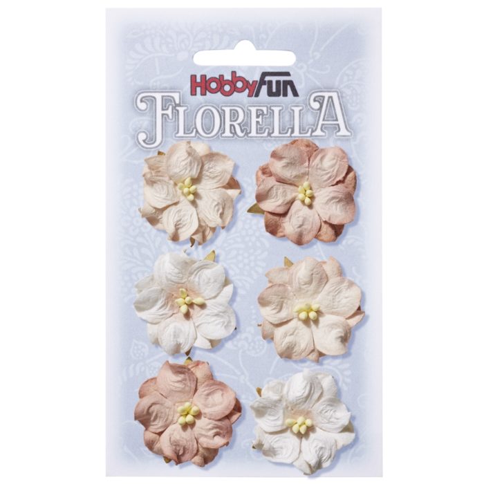 Florella - Flor Papel Champagne 3.5Cm. (6 un.)