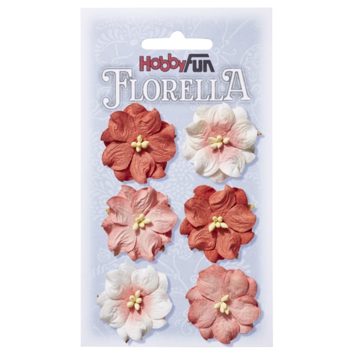 Florella - Flor Papel Pêssego 3.5Cm. (6 un.)