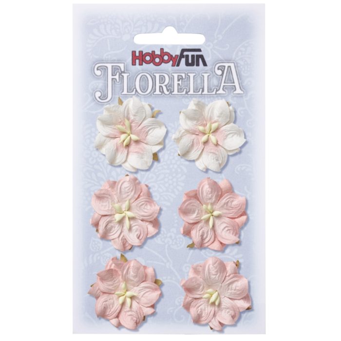 Florella - Flor Papel Rosa 3.5Cm. (6 un.)