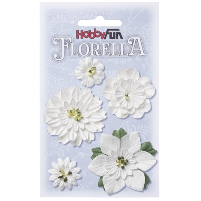 Florella - Flor Papel Branco 2-5Cm. (5 un.)