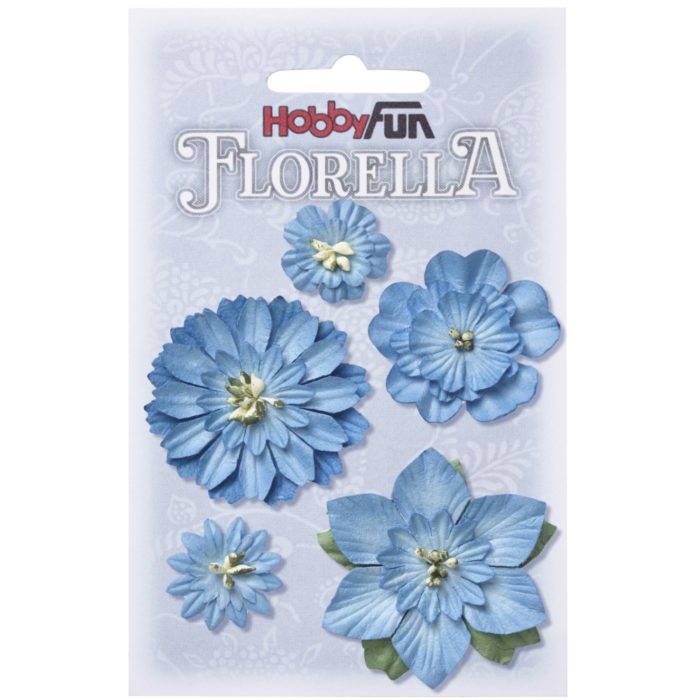 Florella - Flor Papel Azul 2-5 Cm. (5 un.)