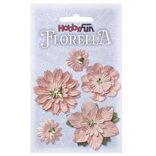 Florella - Flor Papel Rosa 2-5Cm. (5 un.)
