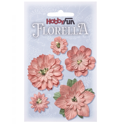 Florella - Flor Papel Pêssego 2-5Cm. (5 un.)