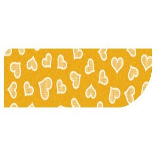 Eva Estampado Cítrico Corações Mostarda