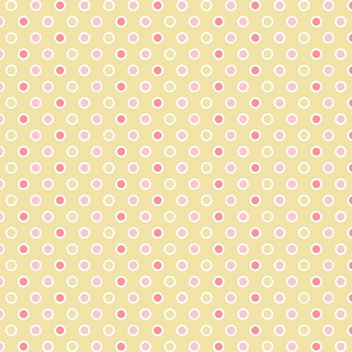 Tecido 100% Algodao A.C. Bolinhas Mostarda