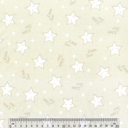 Tecido 100% Algodão Estrelas Creme 1.50Mts.