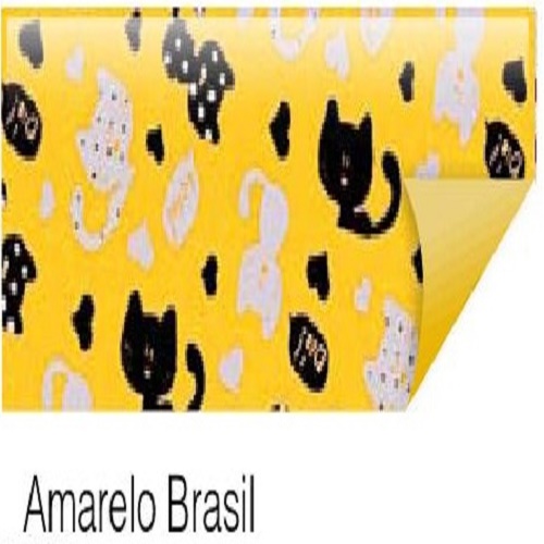 Eva Estampado Kit Cat Amarelo