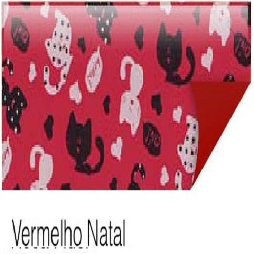 Eva Estampado Kit Cat Vermelho