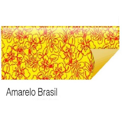 Eva Estampado Hibiscos Amarelo