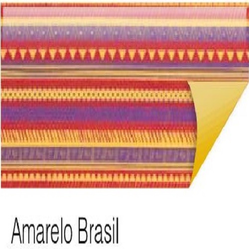 Eva Estampado Tribal Amarelo