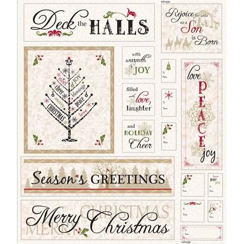 Tecido 100% Algodão Painel Natal (1.10Mts)