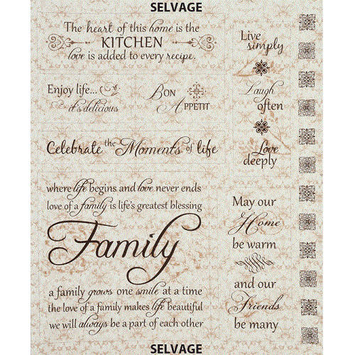 Tecido 100% Algodão Celebrate Home Painel (1.10Mts)