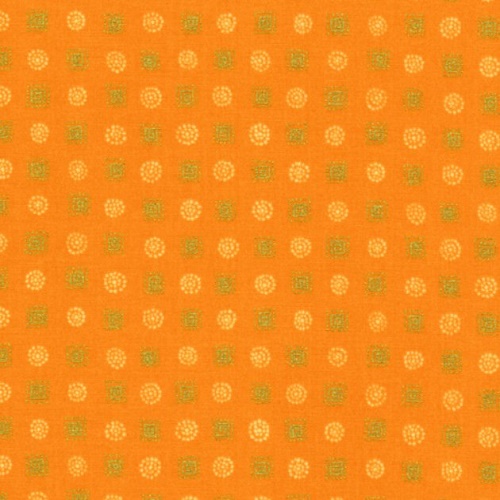 Tecido 100% Algodão Circulos e Quadrados Ouro