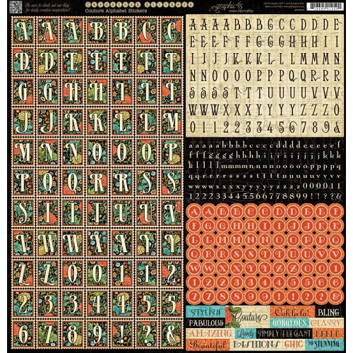 Stickers Couture Alphabet 30x30