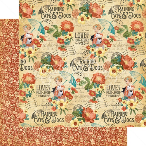 Folha Scrap 30x30 Precious Pets