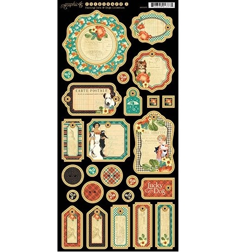 Chipboard Raining Cats and Dogs