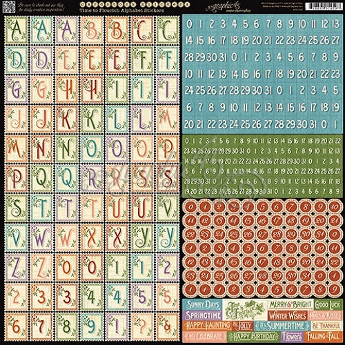 Stickers 30x30 Time to Flourist Alphabet