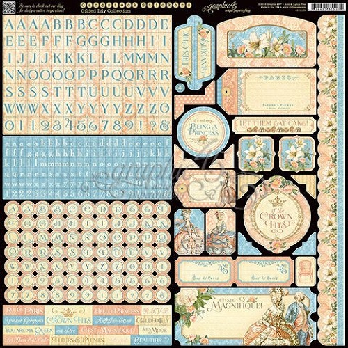 Stickers 30x30 Gilded Lily