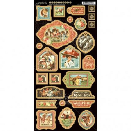 Off to the Races Dec Chipboard