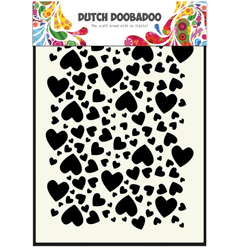 Stencil Doobadoo A5 Hearts