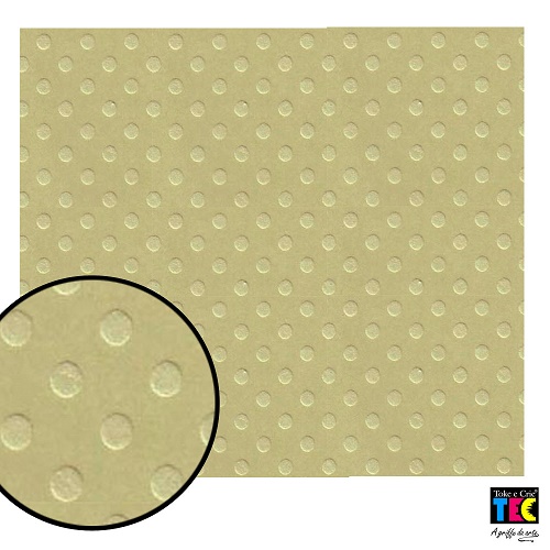 Papel de Scrapbook Cardstock Bolinhas Verde Pastel