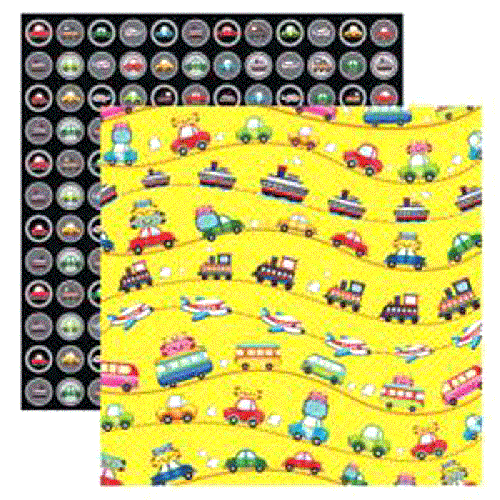 Papel de Scrapbook Meios de Transporte