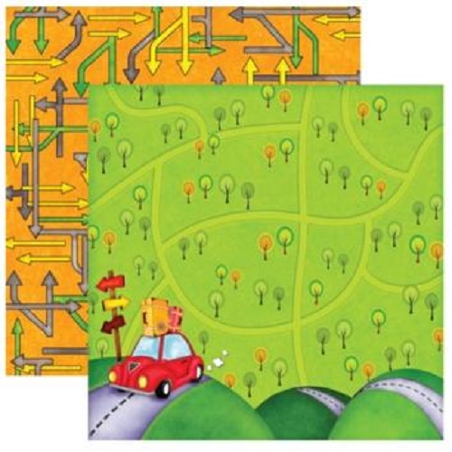 Papel de Scrapbook Carro na Estrada