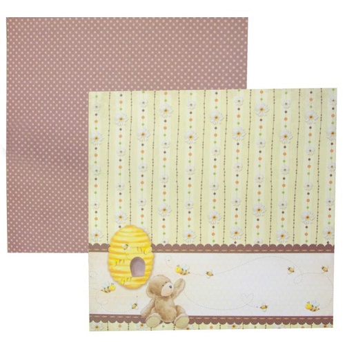 Papel de Scrapbook Ursos e Abelhas