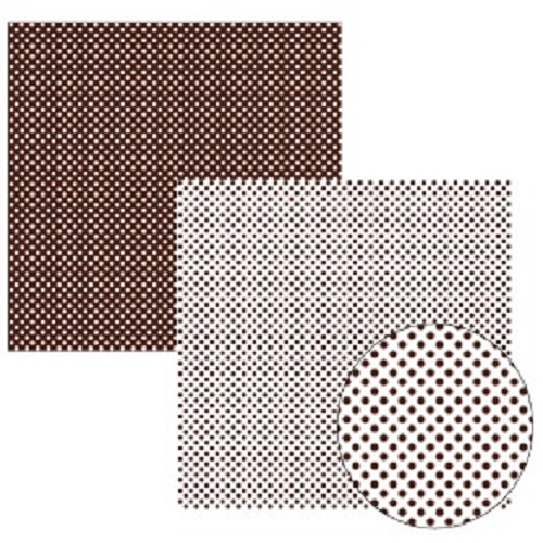 Papel de Scrapbook Poá Café