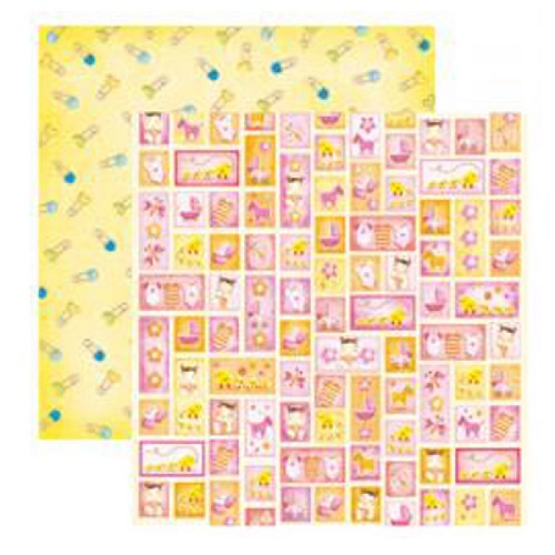 Papel de Scrapbook Bebé Menina Mini Cenas