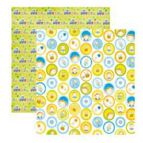 Papel de Scrapbook Bebé Menino Botons
