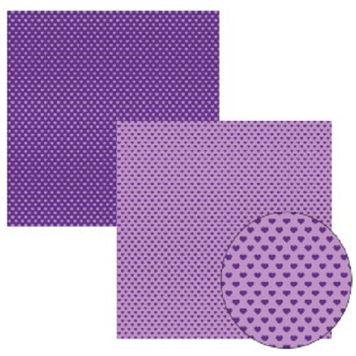 Papel de Scrapbook Roxo Coração