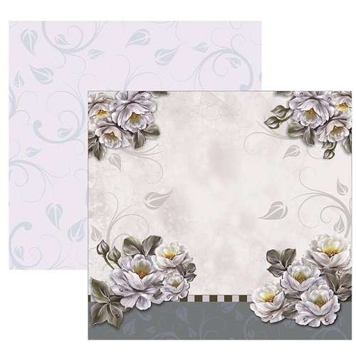 Papel de Scrapbook Rosas Brancas