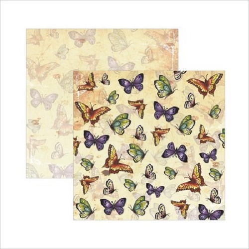 Papel de Scrapbook Borboletas Cor