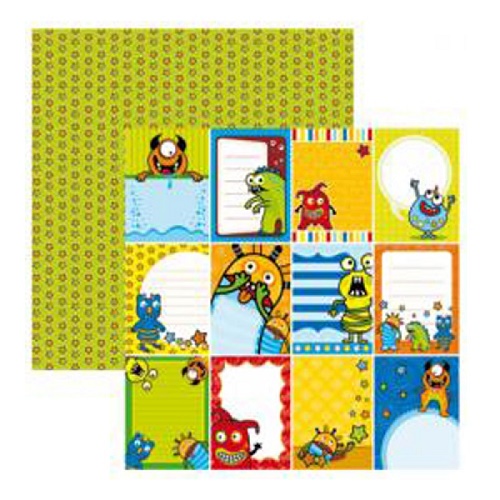 Papel de Scrapbook Monstros Cards