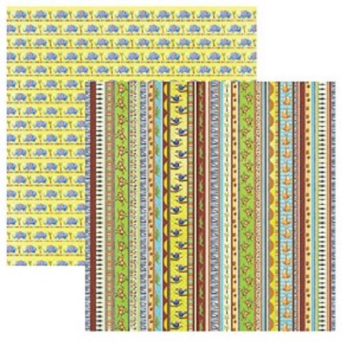 Papel de Scrapbook Zoológico Listas