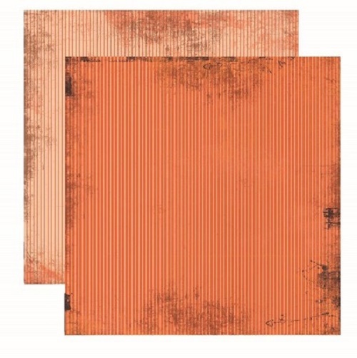 Papel de Scrapbook Vintage Laranja Lista