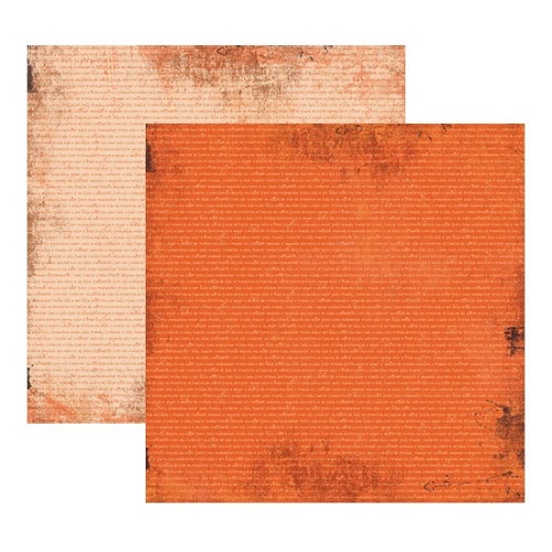 Papel de Scrapbook Vintage Laranja Manuscrito